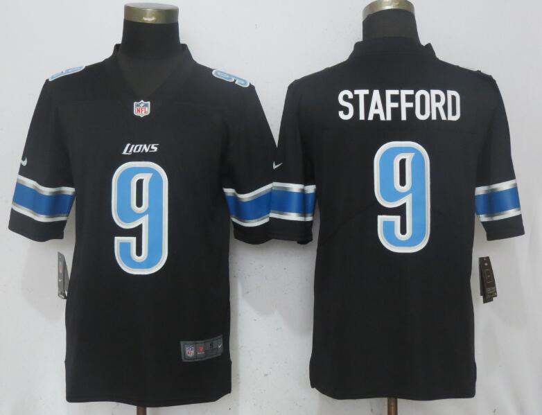 Men Detroit Lions #9 Stafford Black Vapor Untouchable Limited Player NFL Jerseys->detroit lions->NFL Jersey